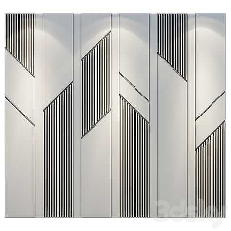 wall panels | set 103 - Other decorative objects - 3D model Groove Pattern On Wall Elevation, Wall Panel Texture Seamless, Gypsum 3d Wall Panels, Wood Panel Texture, 3d Wave Wall Panel, Wall Panel 3d Warehouse, Wall Panel Design, Wall Panelling, Stone Design