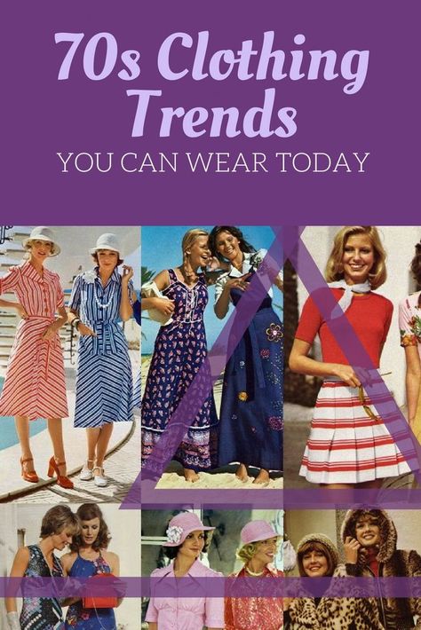 That’s not to say every single ‘70s trend is on point with  21st century mainstream fashion. The ‘70s ‘punk, ‘70s disco and ‘70s flower  child styles are too extreme to be worn on the everyday. It’s best to channel elements  of these quintessential ‘70s styles than it is to duplicate the look to a tee —  unless you want to look like you’re wearing a costume! 1970 To 1980 Fashion, Women In The 70s Fashion, Outfits From The 70s 1970s Street Styles, 1970 Style Woman, 1970s Fashion Disco Outfits Vintage 70s, 70s Outfits Women Dress, The 70’s, Fancy 70s Outfit, What To Wear To A 70s Themed Party