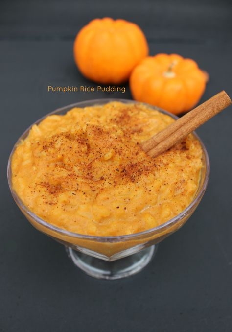 Pumpkin Rice Pudding via @AfropolitanMom Pumpkin Rice Pudding, Healthy Pumpkin Dessert, Pumpkin Rice, Thanksgiving Desserts Kids, Rice Pudding Recipes, Thanksgiving Desserts Easy, Quick Easy Desserts, Pumpkin Treat, Kraft Recipes