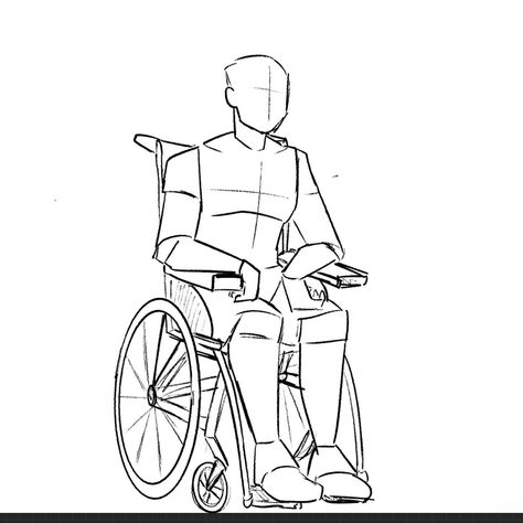 mellon_soup | Mooooore pose references . . . . . . . #art #artistsoninstagram #procreate #pose #posereference #artbase #wheelchair #mobilityaid | Instagram Directors Chair Drawing, Phone Pose Reference Drawing, Pose Reference Wheelchair, Looking Around Pose Reference, Disabled Reference, Pose Reference Mellon Soup, Mellon Soup Poses, Artist Reference Poses, Leaning Down Pose Reference