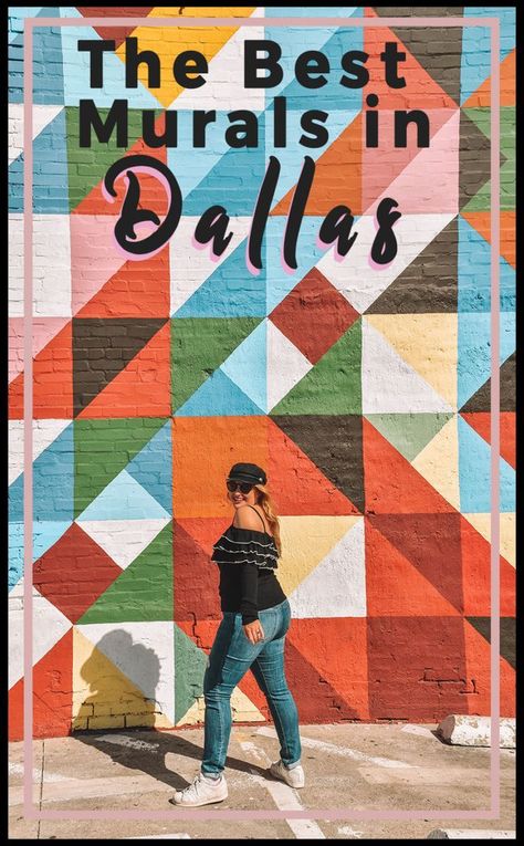 The Best Murals in Dallas and a MAP to show you all the best spots! | The Best Spots in Dallas to Take a Picture | Best Murals across Dallas | Here are the top places in Dallas for Instagram and Photography including skylines, coffeeshops, restaurants, & murals | Instagrammable Dallas #instagram #dallas #dallasinstagram #murals #texas Places In Dallas, Dallas Murals, Dallas Travel, Bathroom Selfie, Feed Goals, Bustling City, Last Ride, Cameron Dallas, Texas Travel