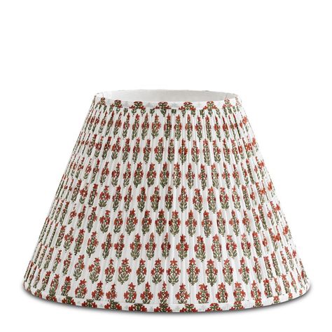 Patterned Lampshades, Shirred Fabric, Fabric Lamp Shade, Bunny Williams Home, Fabric Lamp, Bunny Williams, Cotton Voile Fabric, Comfortable Armchair, Art Deco Lamps