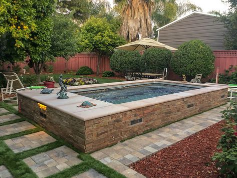 Original Endless Pool in the Bay Area | Installed partially … | Flickr Hybrid Pool, Endless Swimming Pool, Endless Pools, Swimming Pool Pictures, Endless Pool, Hot Tub Backyard, Diy Swimming Pool, Small Pool Design, Pool Picture