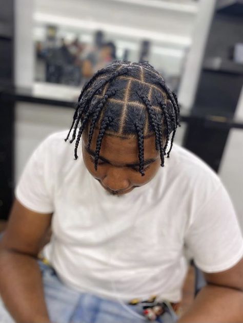 Box Plaits Hairstyles, Men Plaits Hairstyles, Individual Braids Men, Box Braids For Men Short Hair, Plaits Braids Men, Cornrows For Boys, Box Braids Men, Cornrow Braids Men, Hair Twists Black