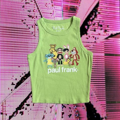 ✧˚₊‧ Paul Frank tank ✧˚₊‧  ❤︎ size: xs  ❤︎ details:... - Depop Paul Frank Clothes, Thrift Manifest, Aisha Winx, Paul Frank, Virtual Closet, Winx Club, Shop Policies, Message Me, Capsule Wardrobe