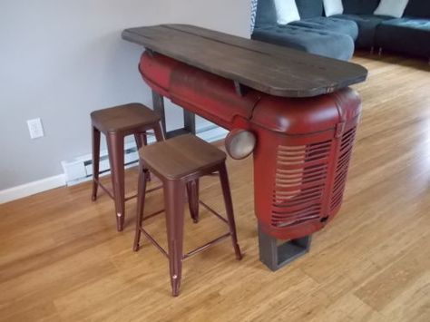 Tailgate Bench, Tailgate Table, Pub Design, Old Tractor, Man Cave Home Bar, Pub Table Sets, Man Cave Bar, Man Cave Garage, Pub Table