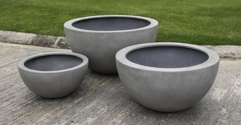 Clay Planter, Campania International, Fiberglass Planters, Clay Planters, Hanging Plants Indoor, Cement Planters, Stone Grey, Large Planters, Concrete Planters