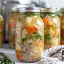 Chicken Noodle Soup Canning Recipe, How To Can Chicken Soup, How To Can Chicken Noodle Soup, Pressure Canning Chicken Soup, Pressure Canned Chicken Recipes, Canning Chicken Noodle Soup, Canning Chicken Soup, Canned Chicken Soup, Chicken Noodle Soup Can