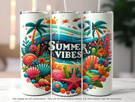 Tropical Summer, Summer Design, Tumbler Png, Transfer Paper, Beach Themes, Tumbler Designs, Tumbler Wrap, Drawing And Illustration, Summer Vibes