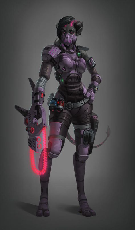 Sci Fi Tiefling, Shadowrun Rpg, Sci Fi Rpg, Combat Medic, Cyberpunk Character, Concept Art Character, Science Fiction Art, Cyberpunk Art, Space Opera