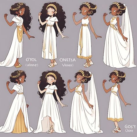 Greek Goddess Clothes Drawing, Greek Outfit Design, Greek Mythology Inspired Outfits, Greek Mythology Aesthetic Outfits, Greek Princess Aesthetic, Goddess Outfit Aesthetic, Muses Greek Mythology, Greek Mythology Clothes, Mythology Clothes