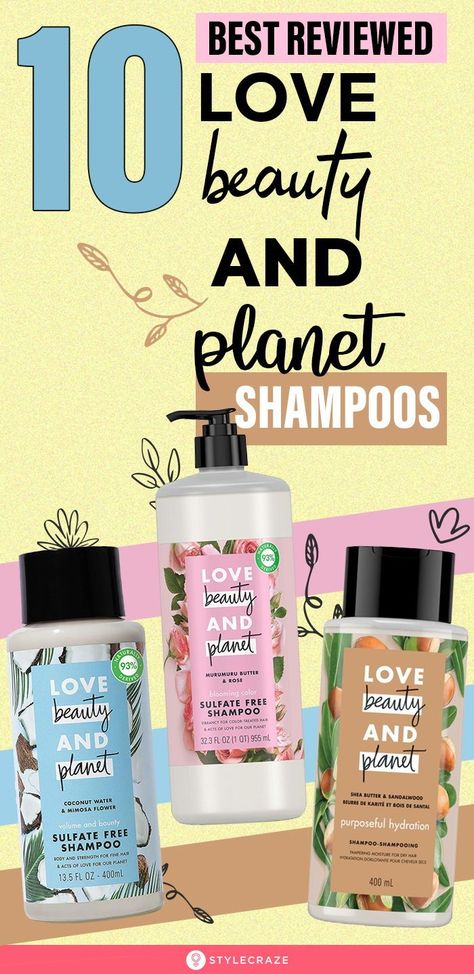 10 Best Reviewed Love Beauty And Planet Shampoos #Shampoo #Haircare #HaircareTips Love Beauty And Plant Shampoo, Love Beauty And Planet Shampoo, Love Beauty Planet, Grow Thick Long Hair, Herbal Essence Shampoo, Natural Hair Remedies, Beauty And Planet, Natural Hair Growth Remedies, Beauty Hacks Skincare