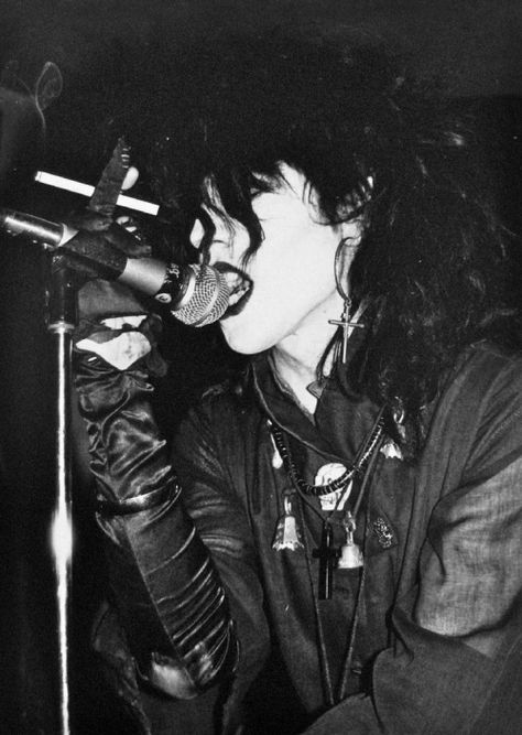 The Beautiful Men of Goth and Post-Punk — Post-Punk.com Rozz Williams, Post Punk, Long Hair, A Woman, Singing, Black And White, Hair, Leather, White