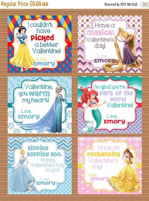 Pin for Later: These 27 Valentines Will Make Every Disney-Lover's Heart Explode Classic Disney Princess Valentines Disney Princess Valentines, Princess Valentines, Valentine Card Box, Princess Card, Disney Valentines, Disney Princess Fashion, Valentines Day Cards, Valentine Quotes, Holiday Crafts For Kids