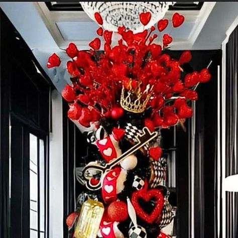 Lynn Bishoff on Instagram: "Our Queen of Hearts tree ❤️👑♠️. Contact us now for your Valentine’s Day display!" Queen Of Hearts Flamingo Croquet, Queen Of Hearts Christmas Tree, Disney Queens, Casino Night, January 22, Heart Tree, Christmas Tree Themes, Heart Decorations, Queen Of Hearts