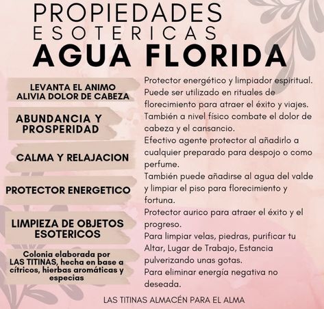 Agua Florida, Magic Crafts, Back Pain Remedies, Meditation Prayer, Herbal Magic, Magic Recipe, Witch Books, Beauty Treatments, Herbal Remedies