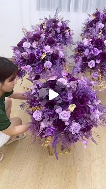 Angela Flower on Instagram: "Angela Flower 60cm Purple Gold Flower Balls For Table Centerpieces Wedding Event Supplies. A7830
From : @angelaflowerofficial
angelaflowerofficial, Flowers for designers!
https://angela-flower.com" Table Centerpieces Wedding, Flower Balls, Centerpieces Wedding, Event Supplies, Flower Ball, Event Flowers, Wedding Table Centerpieces, Gold Flower, Flower Centerpieces