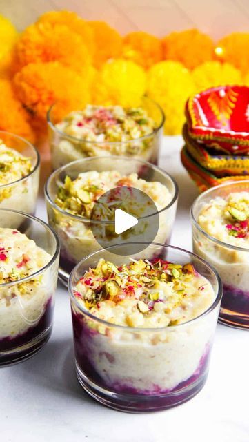 Archana Mundhe on Instagram: "✨ Comment “kheer” to get the recipe in your DMs!

Brighten up your Diwali with a fresh twist on a classic favorite: Rice Kheer with Berry Compote! This creamy, aromatic kheer gets a festive lift with a vibrant berry compote, adding a burst of color and flavor to each spoonful. Perfect for celebrations, it’s a treat your guests will love! 🪔🍓 #DiwaliDesserts #FestiveFlavors #RiceKheer #easyrecipe" Rice Kheer, Berry Compote, Indian Dessert, Indian Dessert Recipes, Indian Desserts, Indian Recipes, Diwali, Indian Food Recipes, Treat Yourself