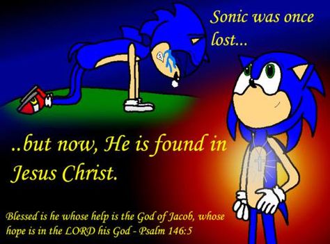 He ran fast into Jesus Jesus Christ, Sonic, Jesus, Lost