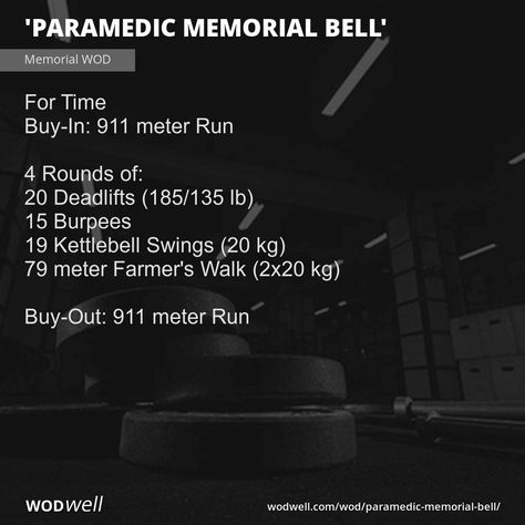 Paramedic Workout, Station Workouts, Wod Workouts, Michael Dunlop, Bell Workout, Wods Crossfit, Crossfit Workouts Wod, Hero Wod, Crossfit Workouts At Home