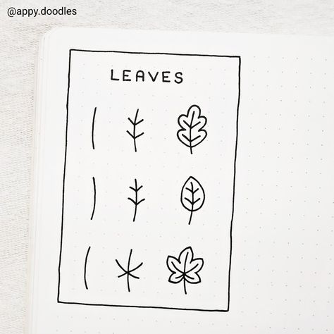 Procreate Fall Doodles, Easy Leaf Doodle, Simple Painting Doodles, Leaf Doodles Simple, Fall Leaves Bullet Journal, November Drawings Doodles, How To Draw Cute Fall Things, Fall Leaves Simple Drawing, White Board Drawings Easy Fall