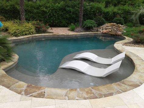 Pool With Tanning Ledge, Pool Inspiration, Living Pool, Dream Backyard Pool, Freeform Pools, Tanning Ledges, Sun Deck, Pools Backyard Inground, Rock Waterfall