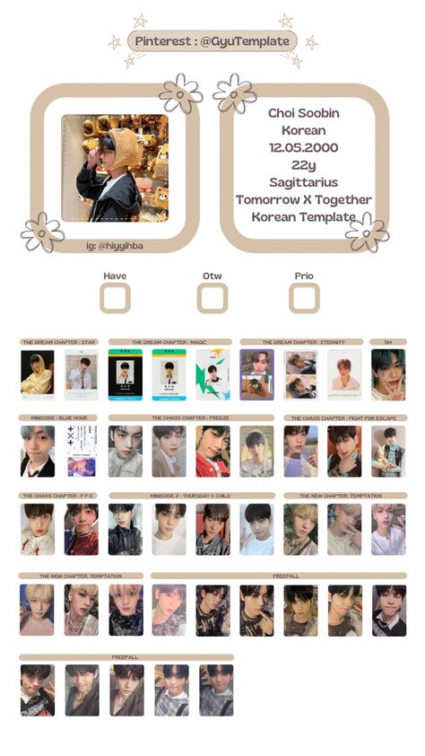 #soobin #txt #txtsoobin #txtbighit #template #photocards Soobin Template, Photocards Template, The Dream Chapter: Star, Pc Template, Bingo Template, Pc Board, Photo Card Template, Free Falling, Blue Hour