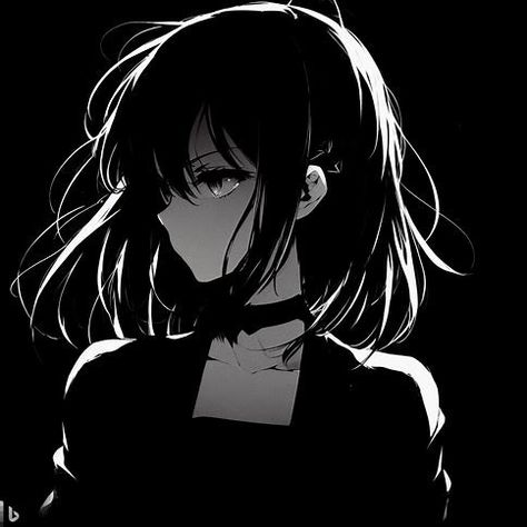 #manga #anime #romance Anime Pfp Girly Dark Aesthetic, Noir Anime, Dark Anime Pfp, Anime Profile Picture, Anime Date, Wallpapers Desktop, Anime Japanese, Girl Pfp, Black Anime Characters