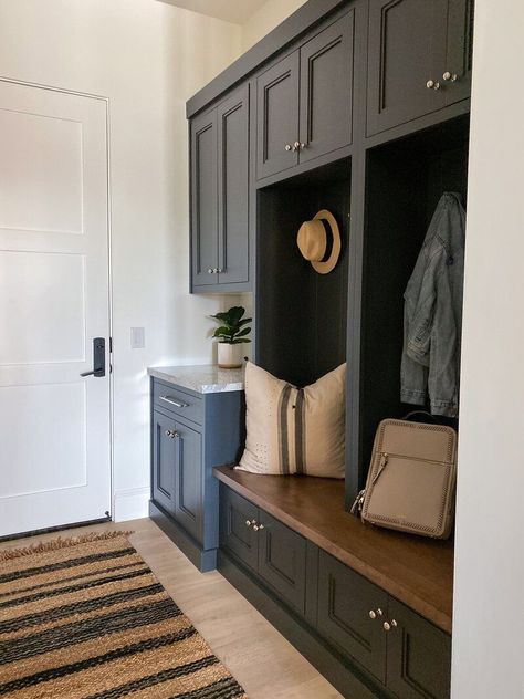 Drop Zone With Window, Drop Zone With Shoe Storage, Drop Off Zone Entryway, Small Entryway Mudroom Ideas, Mudroom Playroom Combo, Mudroom With Sink, Mudroom Built Ins, Garage Entryway, Laundry Room Update