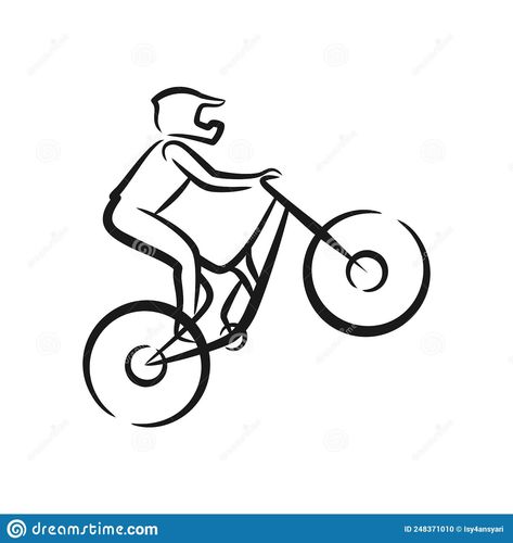 Mountain Biking Drawing, Mountain Bike Drawing, Bike Drawing Simple, Jumping Illustration, Cartoon Mountain, Bike Drawing, Bike Quotes, Bike Trails, Mountain Bike