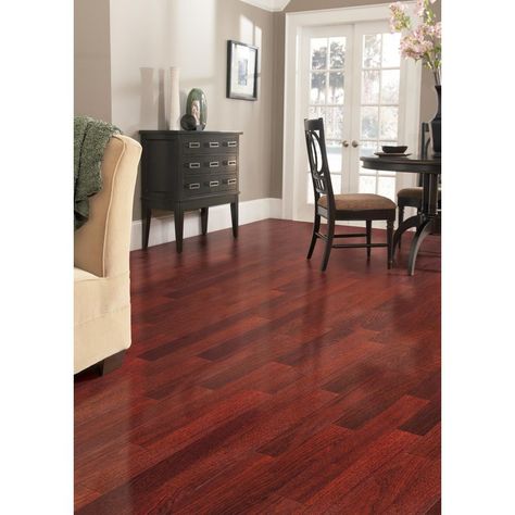 Sedona Red Flooring Grey Walls White trim Wood Floor Tiles, Cherry Hardwood Flooring, Wood Floor Colors, Mahogany Flooring, Cherry Wood Floors, Prefinished Hardwood, Red Floor, Real Wood Floors, Wood Tile Floors