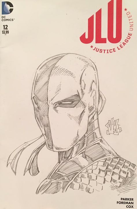 V Ken Marion Art, Dc Comics Sketches, Zhc Comic Art, Comic Art Wallpaper, Dc Drawings Sketches, Deathstroke Drawing, Deathstroke Design, Zhc Art, Deathstroke Sketch