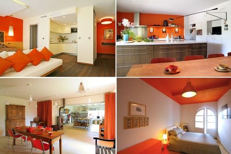 La couleur déco du mois : l'orange Deco Orange, Deco Salon, Salon Decor, Google Images, Breakfast Bar, Bar, Living Room, Orange, Furniture