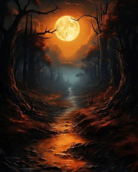 Cool Screen Savers, October Rain, Nature Animation, Jack Core, Faery Art, Witch Core, Moon Space, Forest Scenery, Gothic Wallpaper