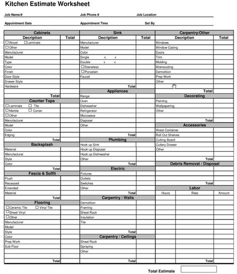 Free sample kitchen cost estimate sheet kitchen cost calculator kitchen cabinets estimate template excel. Kitchen cabinets estimate template, Project estimation has become the most significant process in the job development. Software project estimation is ... Construction Material List Template, Cost To Build A House Calculator, Kitchen Template, Construction Estimating, Quantity Surveying, Kitchen Remodel Checklist, Cost Sheet, Cost Of Kitchen Cabinets, Kitchen Remodel Plans