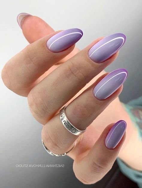 Cute Art Designs, French Tips Black, Ocean Nails, Violet Nails, Unghie Sfumate, Pastel Nails Designs, February Nails, Glittery Nails, Ombre Nail