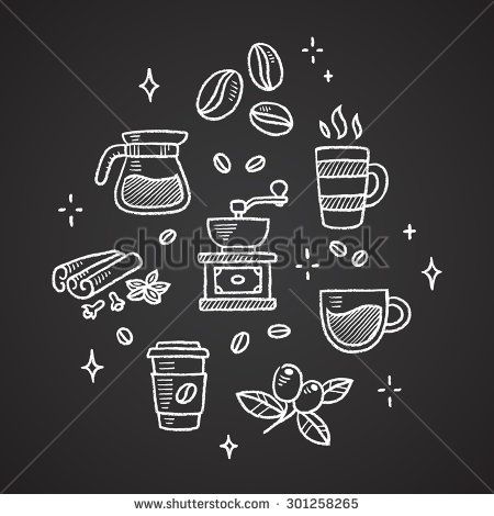 Cafe Sketch Stock Photos, Images, & Pictures | Shutterstock Chalk Art Coffee, Beer Doodle, Coffee Doodles, Cafe Sketch, Poster Lettering, Mural Cafe, Coffee Doodle, Chalkboard Drawings, Coffee Drawing