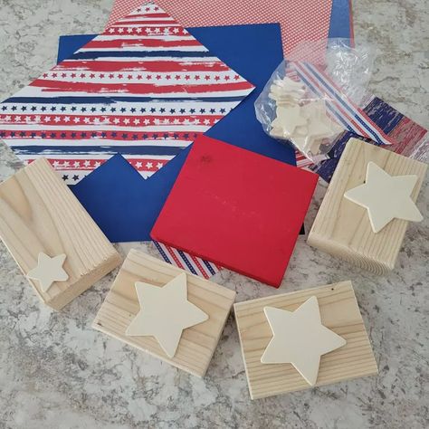 3 Easy Patriotic Wood Projects Anyone Can Make and Probably Won't Cost | Hometalk Patriotic Wood Crafts, Patriotic Door Hanger, Patriotic Hats, 4th July Crafts, Simple Lamp, Diy Blinds, Scrap Art, Custom Blinds, Shabby Chic Frames