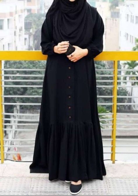 Burkha Designs Black Simple, Burkha Designs Muslim Women, Simple Burkha Designs, Burkha Designs Black, Stylish Abaya Designs, Burqa Design, Arabic Abaya, Burkha Designs, Burqa Designs