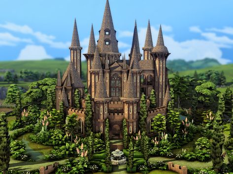 plumbobkingdom's Castle in the Woods Sims 4 Castle Layout, Castle Sims 4 Plan, Sims 4 Magic House, Sims 4 Castle Build, Sims 4 Medieval Build, Sims 4 Small Castle, Sims Castle, Sims 4 Forgotten Hollow Build, Sims 4 Cc Castle Decor