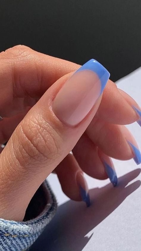 spring nail ideas in 2022 | Minimalist nails, Short acrylic nails, Swag nails Her Nails, Simple Acrylic Nails, Blue Nail, Acrylic Nails Coffin Short, Short Acrylic Nails Designs, Minimalist Nails, Fire Nails, Pretty Acrylic Nails, Short Acrylic Nails