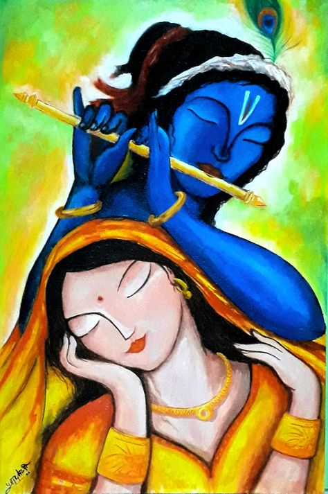 Radhe-krishna Radha Krishna Painting On Cloth, Radhakrishnan Rangoli Designs, Radha Rani Rangoli, Radhe Krishna Rangoli Designs, Radhe Krishna Rangoli, Elephant Art Drawing, Short Painting, Krishna Rangoli, Rangoli Painting