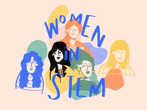 Women in STEM article by Victoire Douy on Dribbble Science Tumblr, Women In Stem, Medical School Motivation, Iphone Lockscreen Wallpaper, Isometric Illustration, Journal Writing Prompts, Stem Science, Article Design, Visual Diary