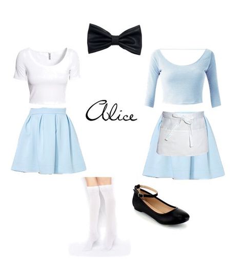 Disneybound Princess, Modern Alice In Wonderland, Alice Outfit, Party Outfit Casual, Alice In Wonderland Outfit, Disney Bound Outfits Casual, Skirt Apron, Alice In Wonderland Alice, Outfit Informal