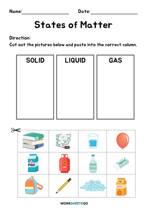 States Of Matter Worksheets States Of Matter For Preschool, Preschool Science Worksheets Free, Science Matter Worksheets, Science Lessons For 2nd Grade, Free Printable Science Worksheets, Solid Liquid Gas Worksheet Kindergarten, Matter Worksheet Grade 3, Matter Worksheets 2nd Grade, States Of Matter Worksheet 2nd Grade