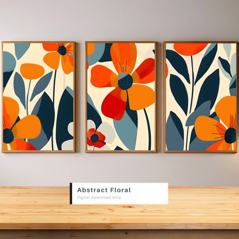 🌼✨ Unleash the Vibrance of Mid-Century Charm with a Modern Twist! ✨🌼 Welcome to a world where vintage allure meets contemporary flair! Our Mid-Century Modern Abstract Floral Art collection is the perfect digital download to infuse your living space with a burst of color and a touch of geometric bohemian elegance. This eclectic trio of art prints is meticulously crafted to bring an air of sophistication and warmth to your home. Each piece in this set of three is a rich collage of hues and shape Contemporary Art Flowers, Rich Collage, Eclectic Artwork, Colorful Eclectic, Modern Geometric Art, Cubist Art, Boho Prints, Abstract Floral Art, Abstract Geometric Art