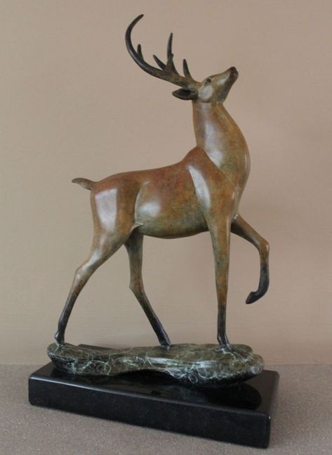 Stag Statue, Indoor Sculpture, Deer Sculpture, Anatomy Bones, Deer Statues, Animal Drawing, Interior Display, Sculptures For Sale, Art Carved