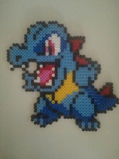 Totodile Hama Beads Pokemon Hama Beads Pokemon, Perler Bead Patterns, Perler Bead, Bead Patterns, Hama Beads, Perler Beads, Beading Patterns, Pokemon, Beads