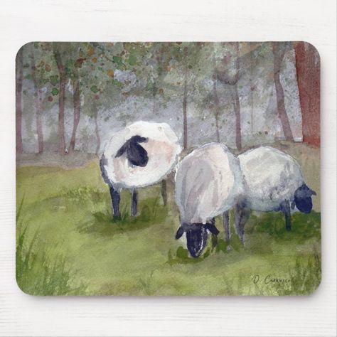 Sheep Watercolor, Watercolor Sheep, Watercolor Holiday Cards, Sheep Paintings, Rustic Watercolor, Sheep Art, Diy Watercolor Painting, Diy Watercolor, Watercolor Canvas