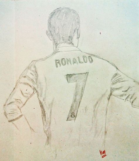 Messi And Ronaldo Sketch, Football Drawing Ronaldo, Cr7 Painting, Ronaldo Art Drawing, Ronaldo Drawing Sketch, Ronaldo Drawing Easy, Cr7 Sketch, Cristiano Ronaldo Sketch, Cr7 Drawing